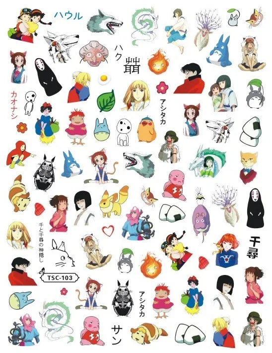 Autocollants 3D pour nail art, modèle coulissant, décorations pour ongles DIY, Jujutsu Kaisen, TSC-196