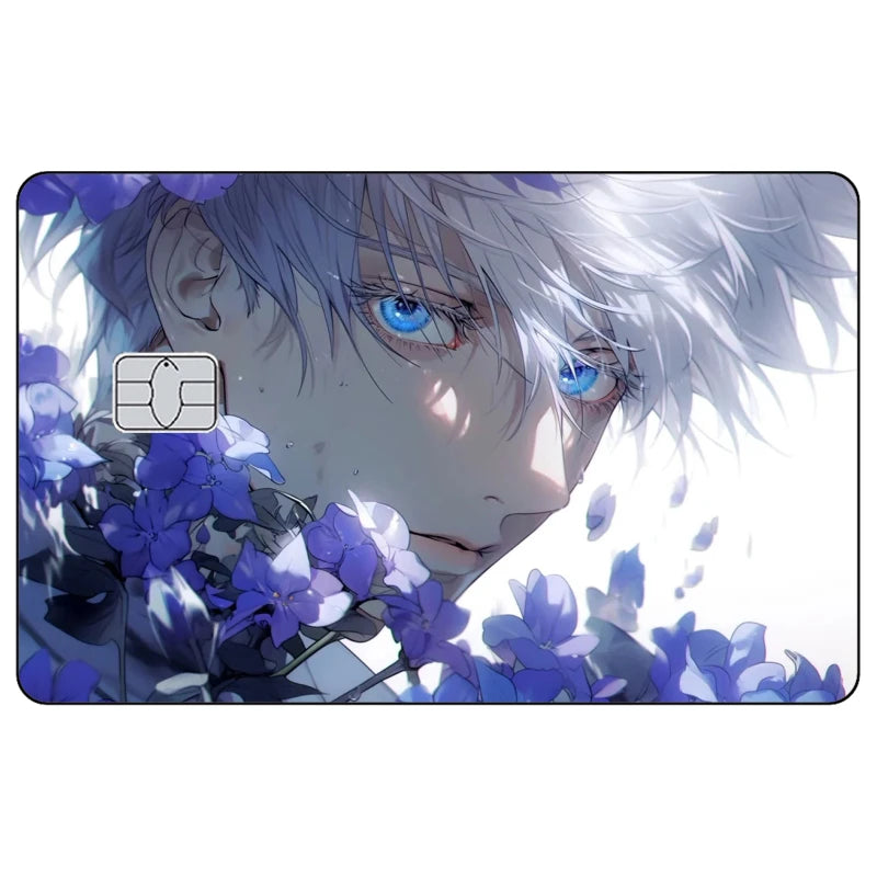 Jujutsu Kaisen Credit Card Skin Sticker Gojo Satoru Stickers for VISA JCB Mastercard and Other IC Bank Card Decoration Protect