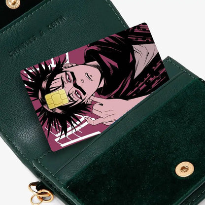 Choso Jujutsu Kaisen Anime Fashion Matte Gold Silver Black Matte Film Skin Sticker Tape for Bank Credit Debit Card