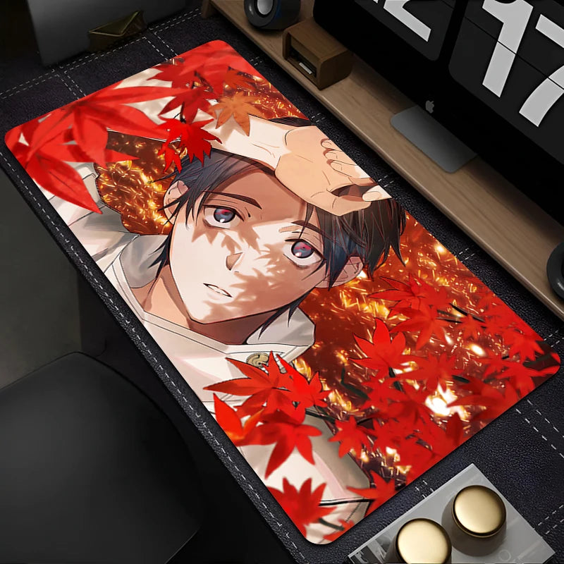 Japan Hot Anime Mouse Pad Black And White Manga Keyboard Pad PC Jujutsu Kaisen Yuta Desk Mat XXL Laptop Gamer Cabinet Mousepad