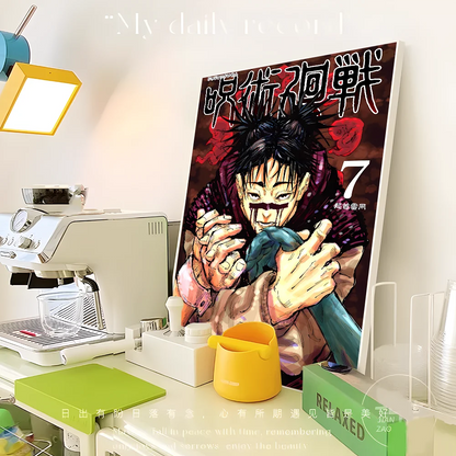 Jujutsu Kaisen Anime DIY Sticky Poster Waterproof Paper Sticker Coffee House Bar Home Decor