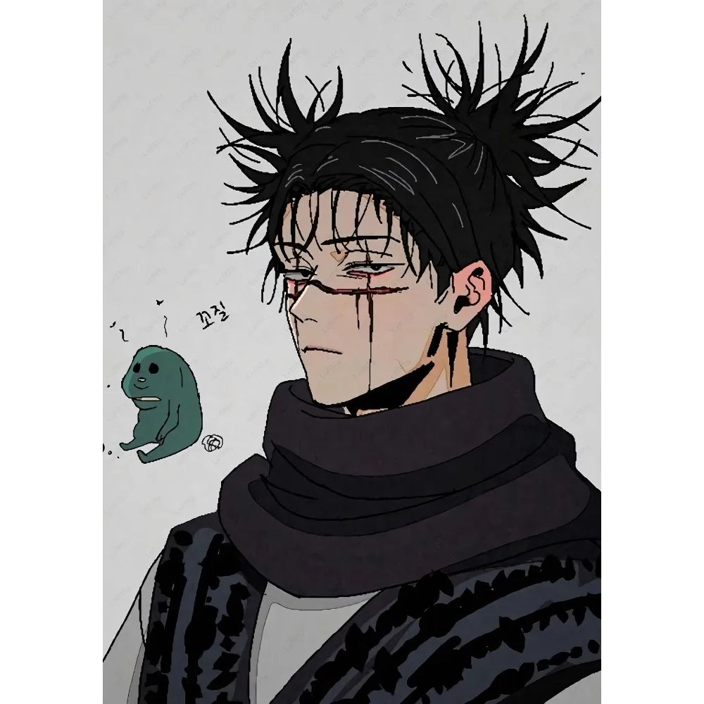 Japan Choso Jujutsu Kaisen Anime Poster Sticky Wall Art Printing Waterproof Home Living Bed Room Bar Aesthetic Decor