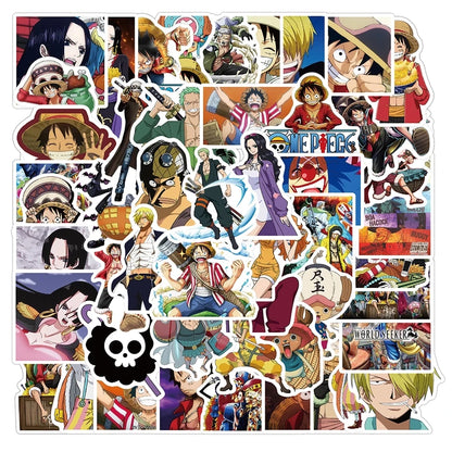 Lot de 50/100 autocollants dessin animé Attack On Titan Jujutsu Kaisen, autocollants imperméables pour skateboard, ordinateur portable, voiture, moto