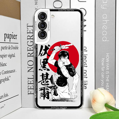 Coque de téléphone portable Anime Jujutsu Kaisen Fushiguro Toji pour Samsung Galaxy S25 S24 S23 Ultra S22 S21 S20 Plus S24FE A55 A54 5G