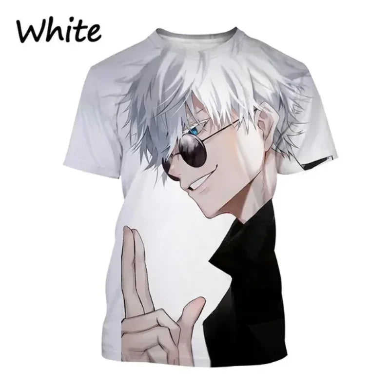 Gojo Satoru and Itadoru Yuji 3D Print T-shirt for Men, Jujutsu Kaiju Graphic Fashion Clothes - Jujutsu Kaisen Merch - Free Shipping Buy Now
