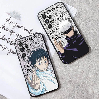 Jujutsu Kaisen Émotion K-kaisen Pour Samsung A53 A52 A33 A32 A51 A71 A21S A13 A73 A55 A22 A23 A35 A72 A54 A12 5G Noir TPU Étui de Téléphone