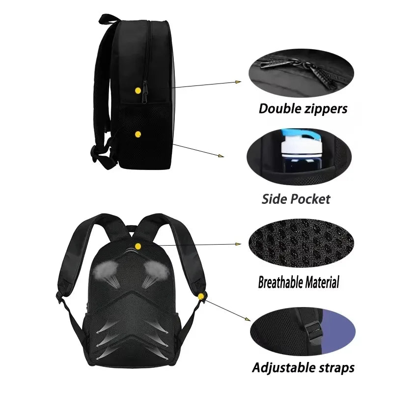 Sac à dos d'école Anime J-Jujutsu Kaisen pour enfant avec sacs à déjeuner, trousses à crayons, sacs d'école pour garçons et filles, meilleur cadeau