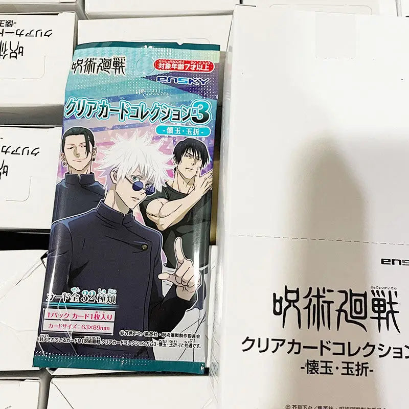 Ensky Original Jujutsu Kaisen Anime Merchandise Pvc Transparent Collector Card Blind Bag Vol 4 Collectible Trading Cards
