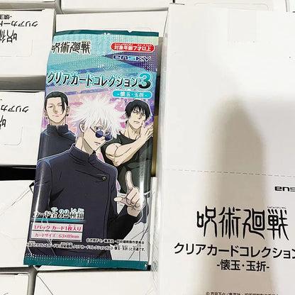 in-stock Original Ju jutsu Kaisen Anime Merchandise Pvc Transparent Collector Card  Blind Bag Vol 4 Collectible Trading Cards