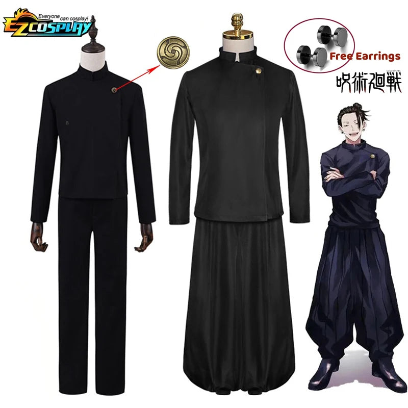 Geto Suguru Cosplay Anime Jujutsu Kaisen Cosplay Adult Mens Shirt Pants Wig High School Halloween Uniform Full Set - Jujutsu Kaisen Merch - Free Shipping Buy Now