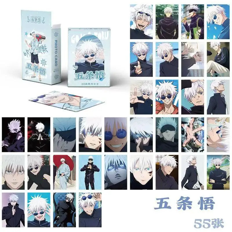 Jujutsu Kaisen Gojo Satoru Laser Holographic Lomo Cards Anime Polaroid Mini Cards Cartoon Collectible Postcards Wholesale