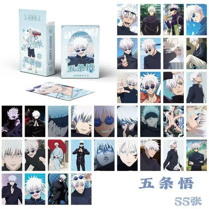 Jujutsu Kaisen Gojo Satoru Laser Holographic Lomo Cards Anime Polaroid Mini Cards Cartoon Collectible Postcards Wholesale