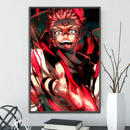 J-Jujutsu Self-adhesive Anime Poster Wall Home Decoration Gojo Satoru Painting Modern Itadori Yuji Bedroom Wallpaper Gift
