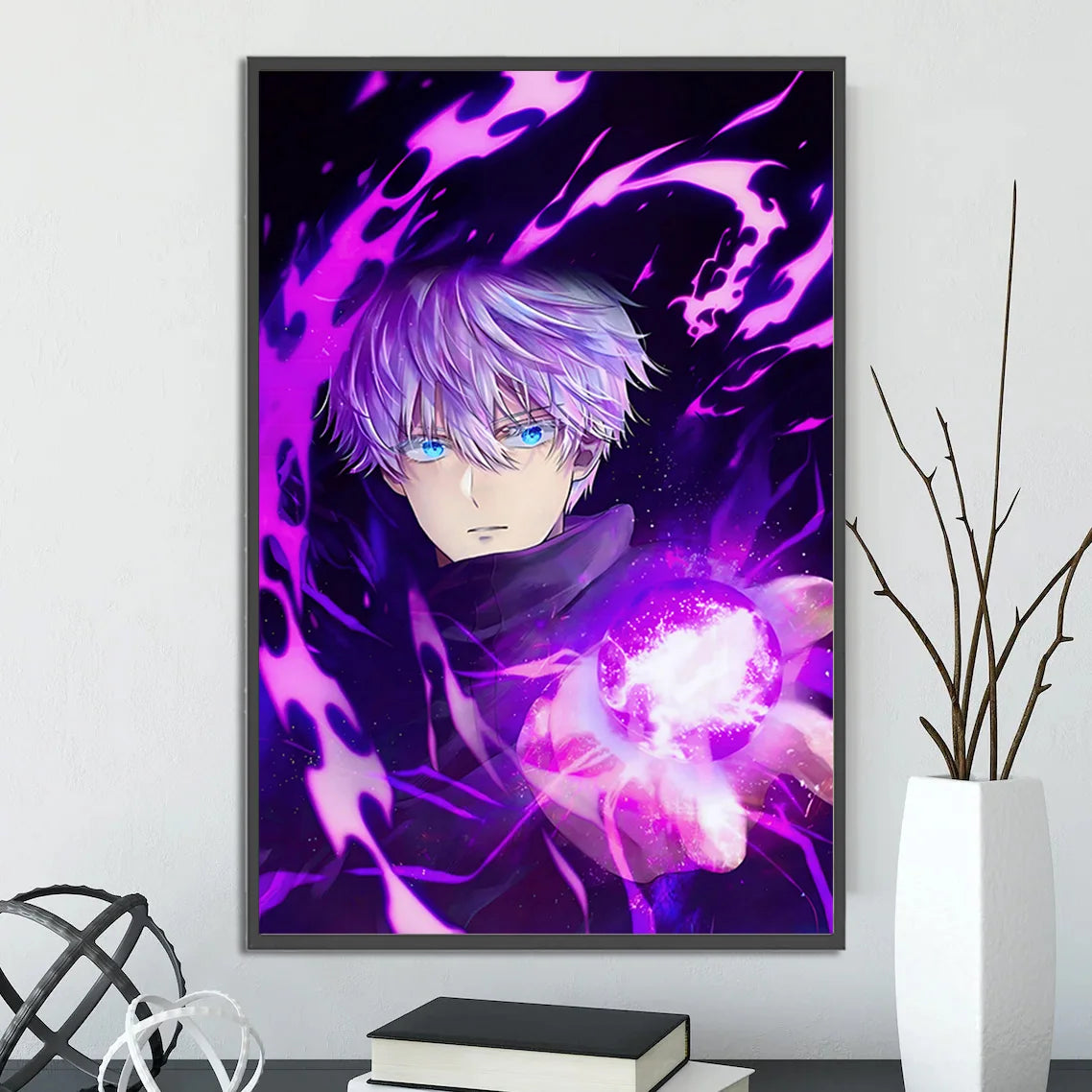 Jujutsu Kaisen Gojo Satoru Self-adhesive Poster Figures Home Decoration Anime Wallpaper Painting Wall Art Bedroom Cartoons Decor