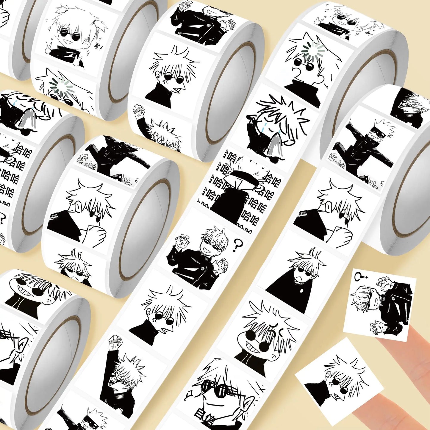 Jujutsu Kaisen chibi Gojo Satoru emoji stickers, cute popular anime, a must-have for students, DIY planner stickers