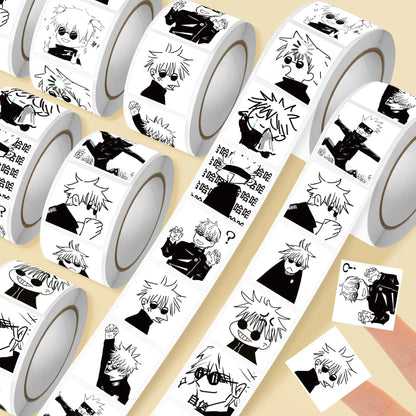 Jujutsu Kaisen chibi Gojo Satoru emoji stickers, cute popular anime, a must-have for students, DIY planner stickers