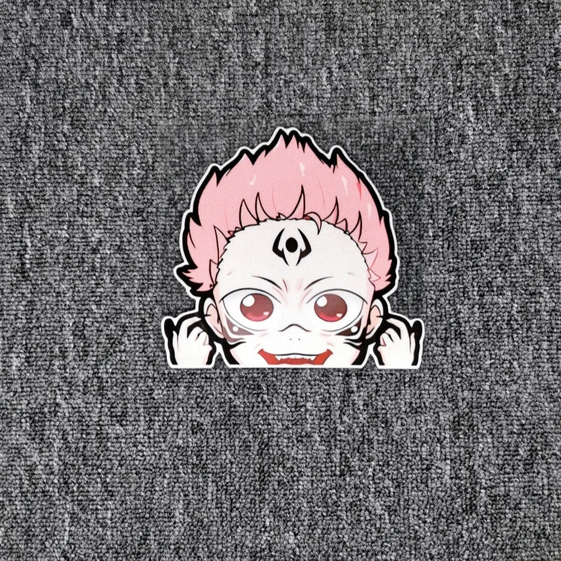 Car Stickers Jujutsu Kaisen Satoru Gojo Anime Cartoon Reflective Decoration For Windshield Bumper Trunk Motorcycles Laptop C40