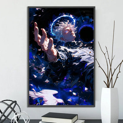 J-Jujutsu Gojo Satoru Self-adhesive Poster Figures Home Decoration Painting Wall Art Bedroom Cartoons Decor Anime Wallpaper