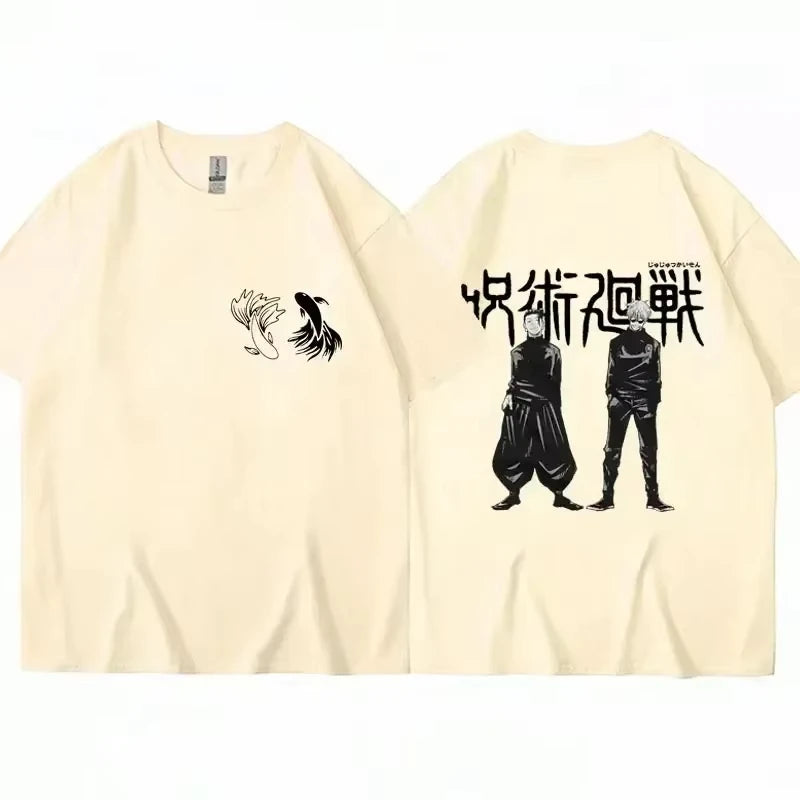 2025 Japanese Anime Jujutsu Kaisen T-shirt Satoru Gojo Geto Suguru Manga Graphic Tees Casual Harajuku Hip Hop Men Women Tops - Jujutsu Kaisen Merch - Free Shipping Buy Now