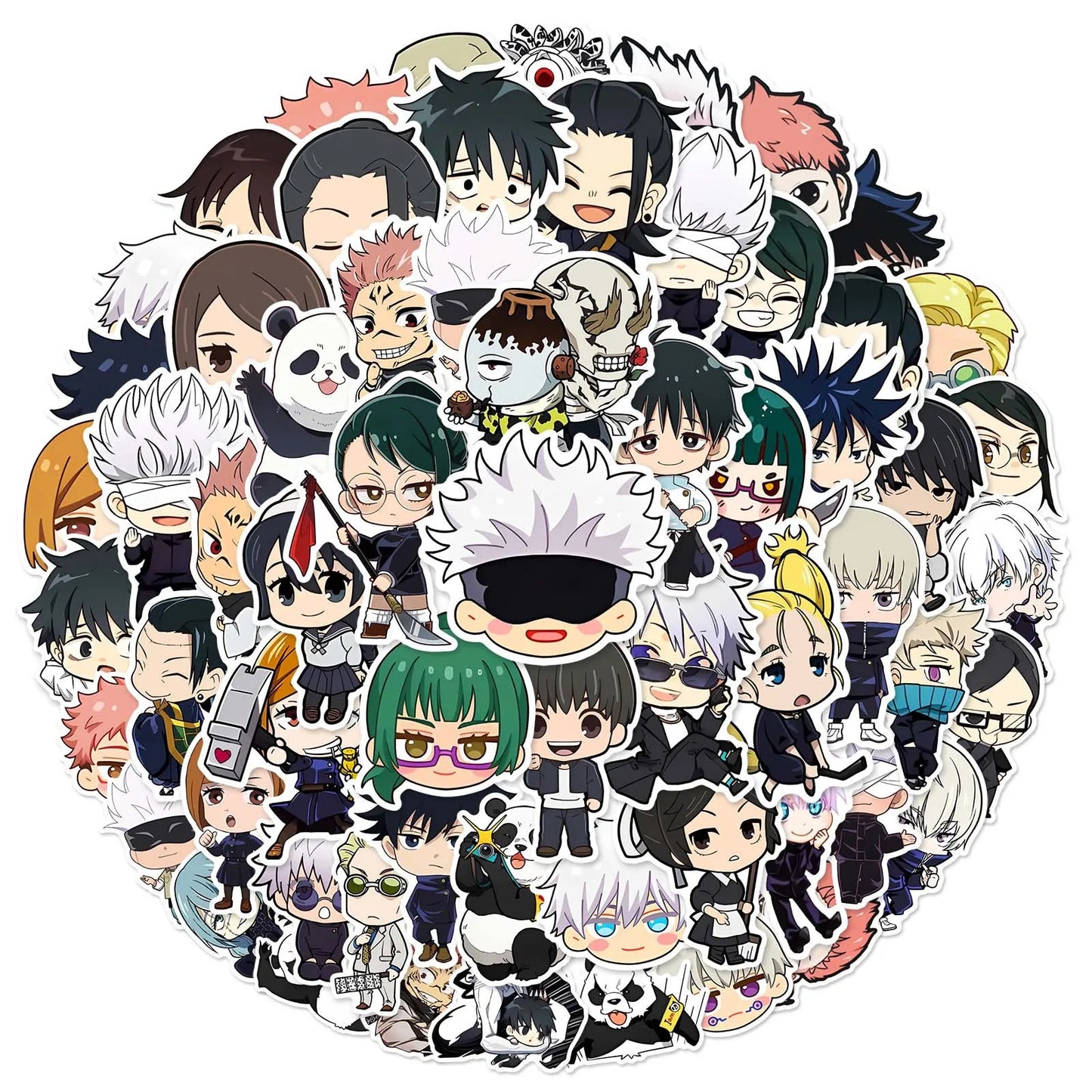 60Pcs Cartoon Cute Jujutsu Kaisen Stickers DIY Stickers Scrapbooking Phone Luggage Skateboard Waterproof Decals