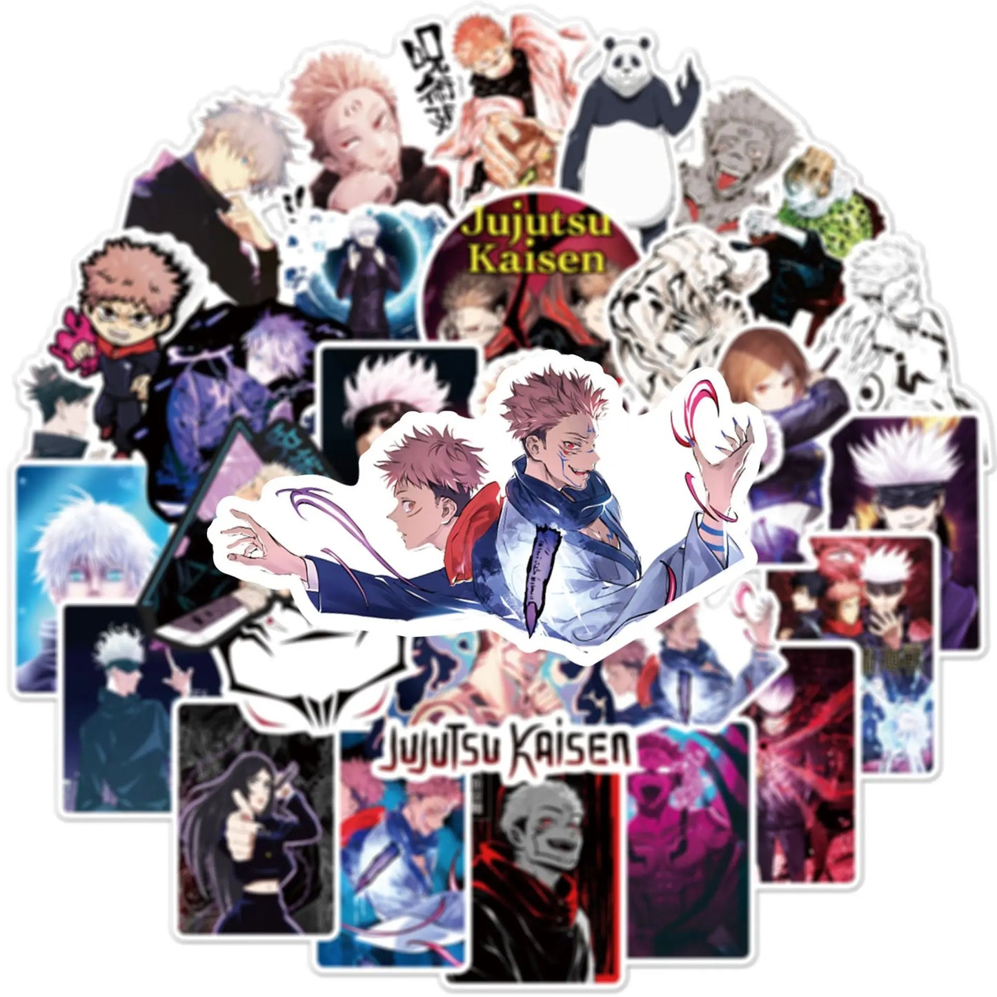 50Pcs Jujutsu Kaisen Graffiti Stickers Water Bottle Laptop Phone Bicycle Luggage Case Skateboard Children Adult Sticker