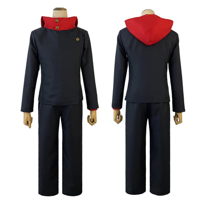 HOLOUN Jujutsu JJK Manga Anime Itadori Yuji Cosplay Costume Wig Jacket Pants Uniform Rose Net Synthetic Halloween Christmas - Jujutsu Kaisen Merch - Free Shipping Buy Now