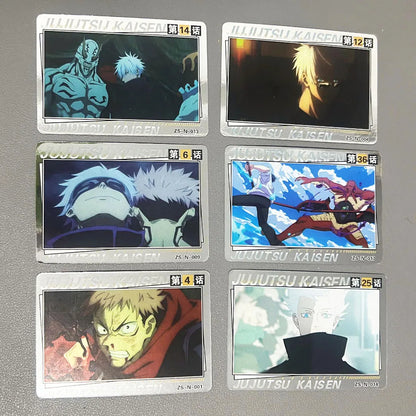 Cartes rares Jujutsu Kaisen pour enfants, personnage de dessin animé Gojo Satoru Fushiguro Megumi Itadori Yuji Warlock, carte de Collection, jouet Gif, 2024