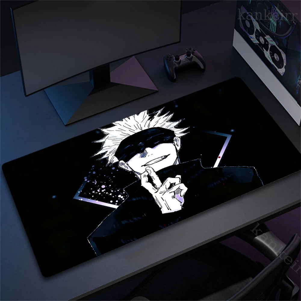 Jujutsu Kaisen Mouse Pad Anime Carpet PC Gamer Computer Black White Keyboard Gaming Accessories Desk Mat Gojo Satoru XL Mousepad