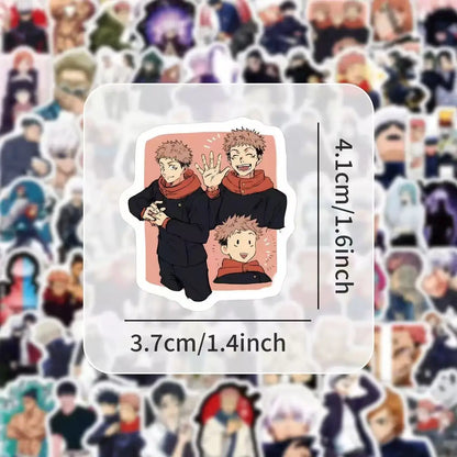 100PCS Jujutsu Kaisen Pattern Graffiti Stickers DIY Waterproof Decals For Luggage Phone Cases and Personalized Decoration