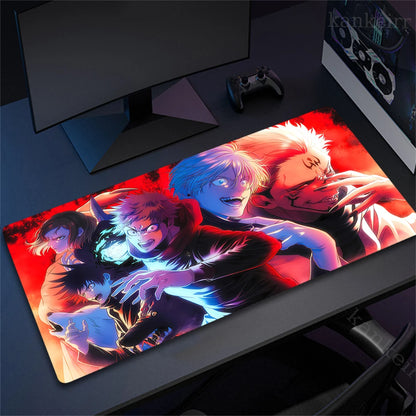 Jujutsu Kaisen Mouse Pad Anime Carpet PC Gamer Computer Black White Keyboard Gaming Accessories Desk Mat Gojo Satoru XL Mousepad