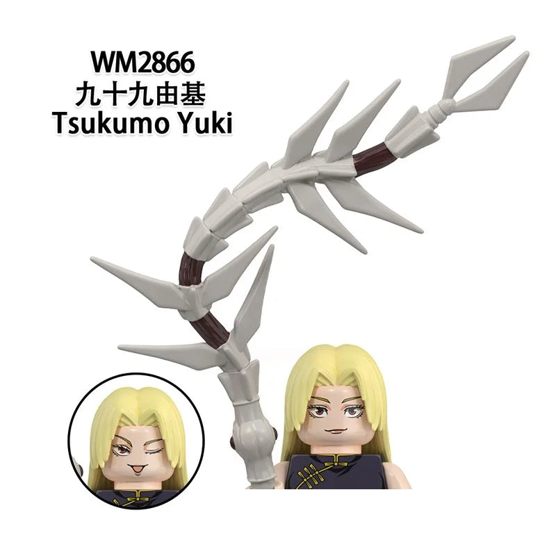 WM6200 WM6201 WM6202 Itadori Yuji Jujutsu Kaisen Set Building Blocks Mini Action Figure Toys