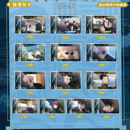 Jujutsu Battle Gojo Shoko Suguru Nobara Classic Anime Collection Card Popular Characters Transparent Card Series Family Toys