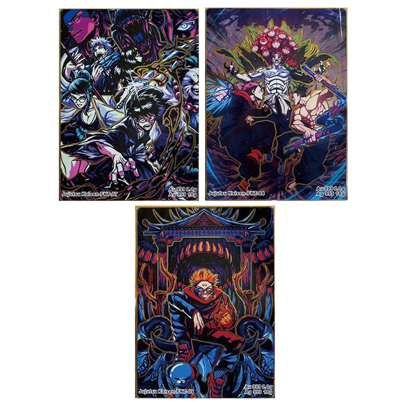 Japanese Anime Demon Slayer Gojo Satoru Jujutsu Kaisen Fushiguro Megumi Collectible Cards Christmas Birthday Gift Children's Toy