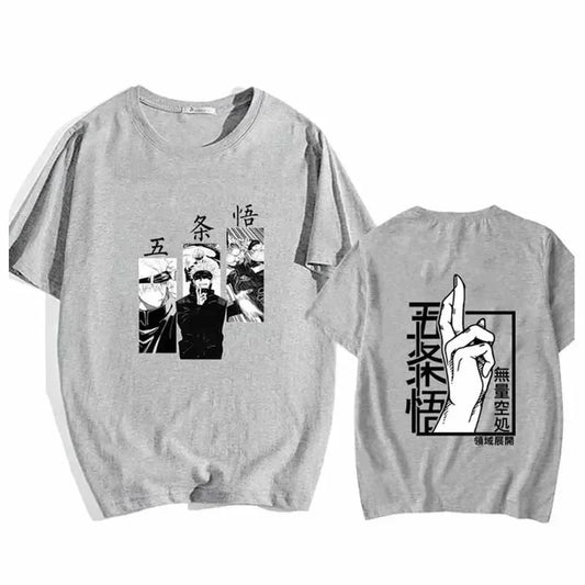 2025 Anime Satoru Gojo Jujutsu Kaisen T-shirt Fashion summer loose men's printed T-shirt Short sleeve sports casual T-shirt top - Jujutsu Kaisen Merch - Free Shipping Buy Now
