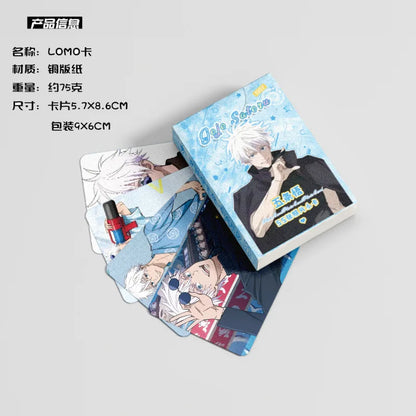 New 55pcs Jujutsu Kaisen Japanese Anime Laser Small Cards Games Postcards Message Photo Gift Fan Game Gojo Cards Collection