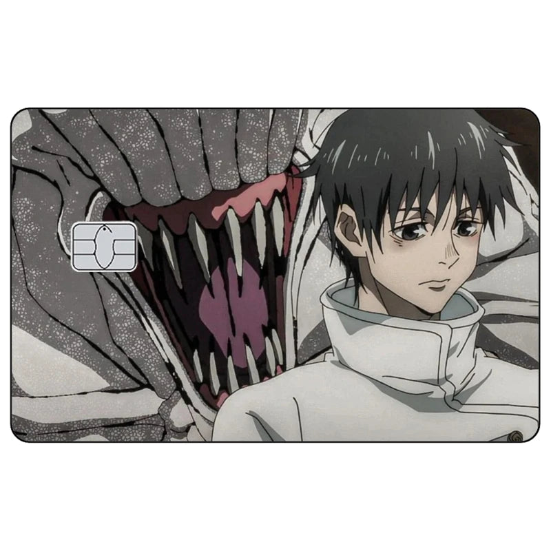 Jujutsu Kaisen Credit Card Skin Sticker Gojo Satoru Stickers for VISA JCB Mastercard and Other IC Bank Card Decoration Protect