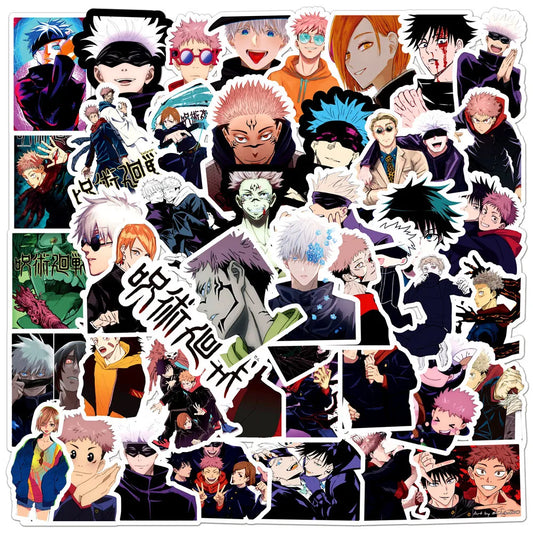 50PCS Jujutsu Kaisen Stickers Decals for Phone Laptop Notebook Suitcase Guitar DIY Cartoon Aesthetic Stickers