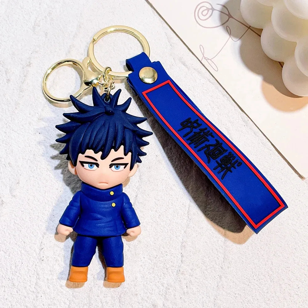 Porte-clés Cosplay Anime Jujutsu Kaisen, Gojo Itadori Fushiguro Kugisaki Sukuna Kawaii, porte-clés de poupée pour sac pendentif