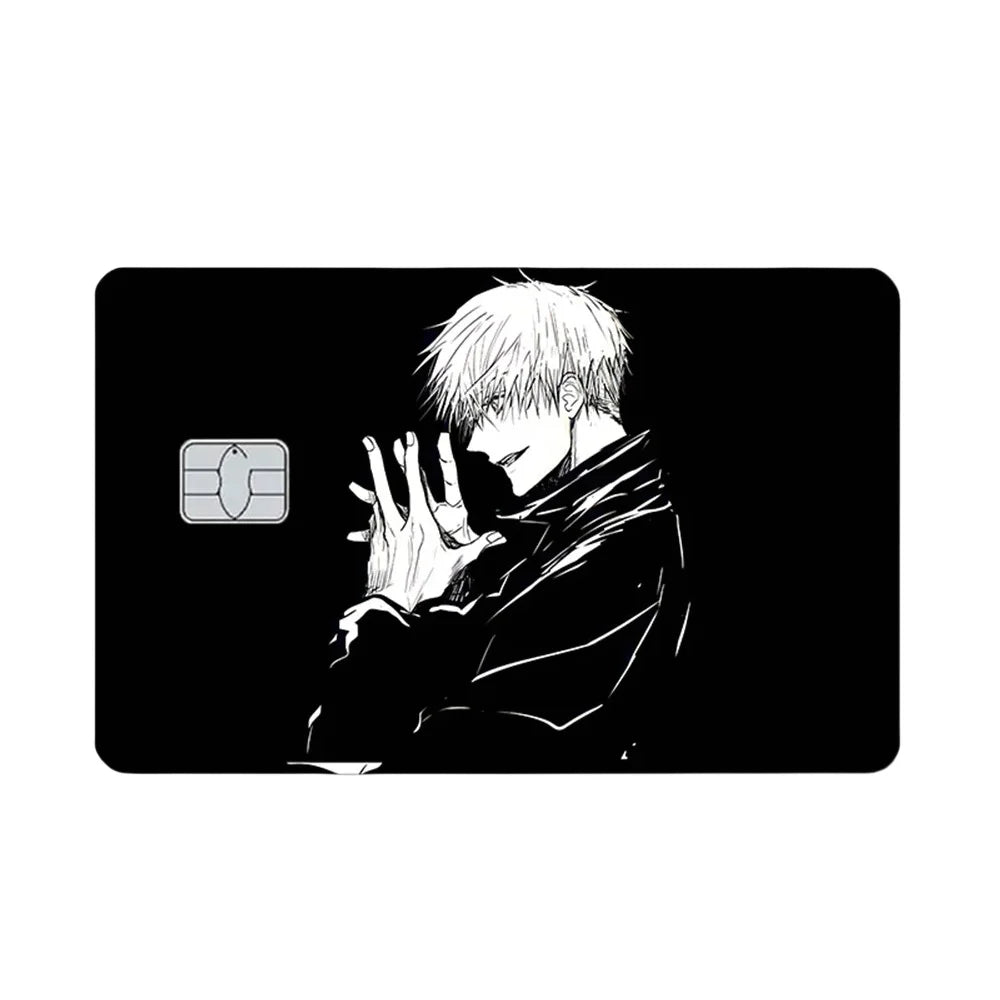 Jujutsu Kaisen Series Anime Bank Credit Cards Stickers Satoru Gojo Ryomen Sukuna Decoration Waterproof Scratch Resistant Sticker