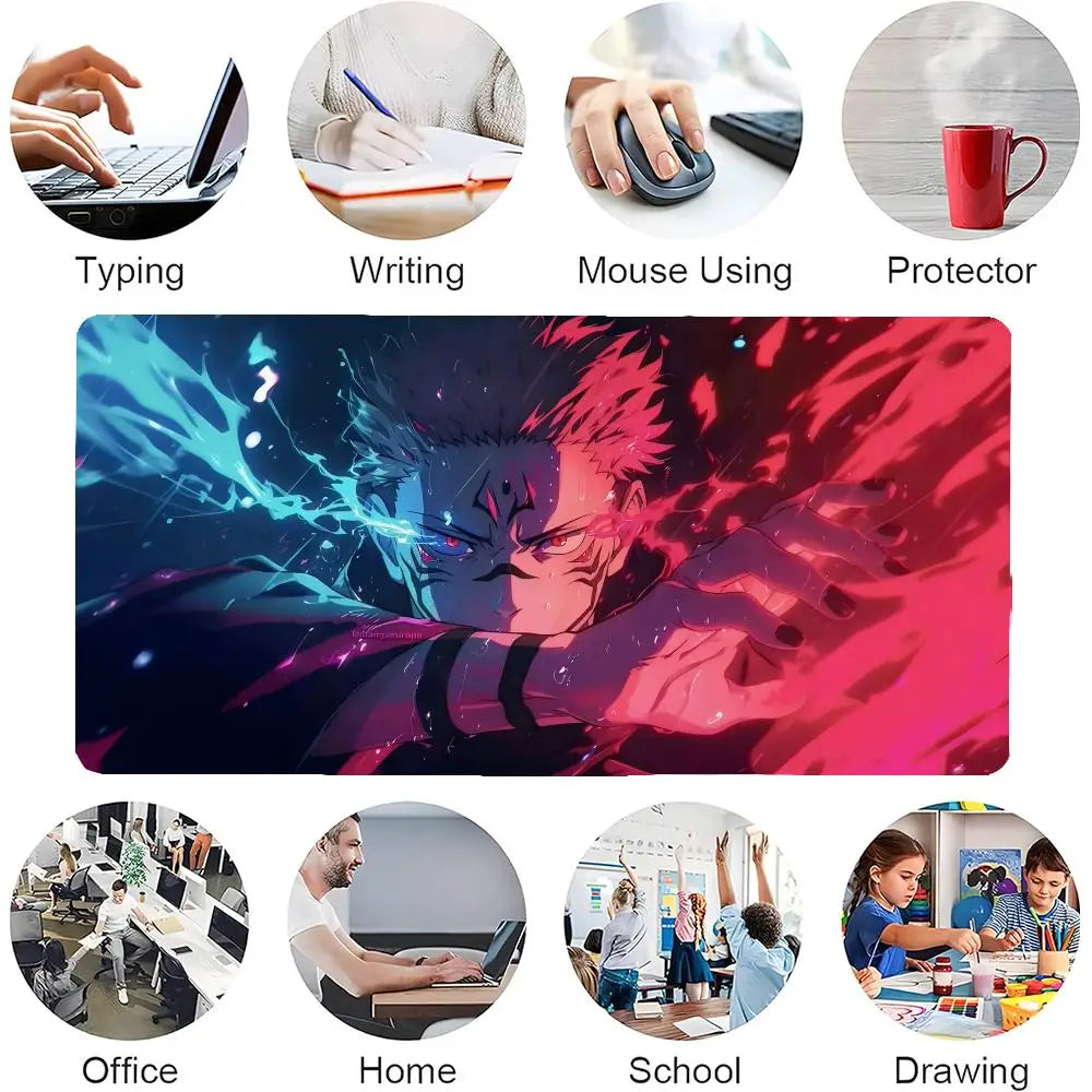 Jujutsu Kaisen Itadori Yuji Mouse Pad Mousepad Large Gaming LockEdge Thickened Computer Keyboard Table Desk Mat