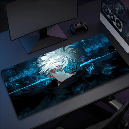 Jujutsu Kaisen Mouse Pad Anime Carpet PC Gamer Computer Black White Keyboard Gaming Accessories Desk Mat Gojo Satoru XL Mousepad