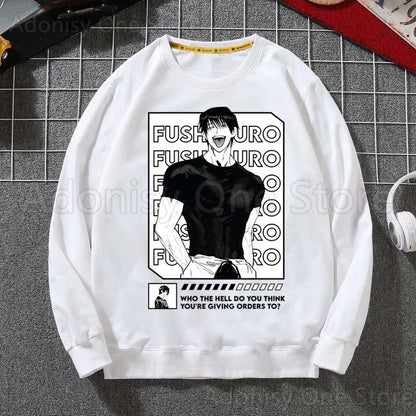 Toji Fushiguro Men Hoodie Autumn Hip Hop Streetwear Men Pullover Sweatshirts Hoodies Mens White Color Hoodie Male - Jujutsu Kaisen Merch - Free Shipping Buy Now