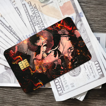 Kaisen Toji For Film Skin Cover Credit Card Stickers 4PCS Debit Anime J-Jujutsu Front Decoration Bank Bus Pass Waterproof