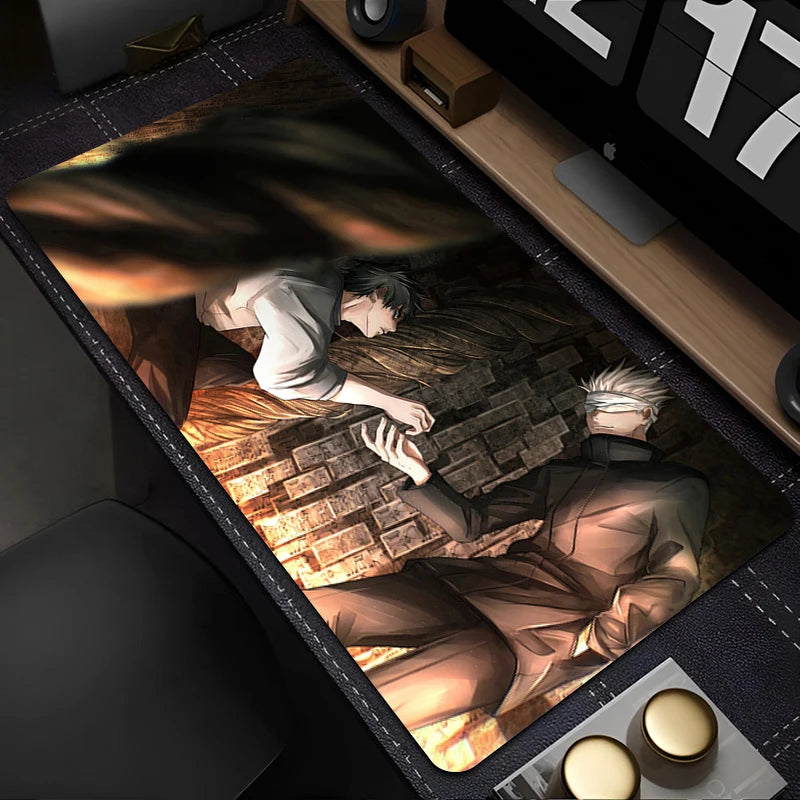 Japan Hot Anime Mouse Pad Black And White Manga Keyboard Pad PC Jujutsu Kaisen Yuta Desk Mat XXL Laptop Gamer Cabinet Mousepad