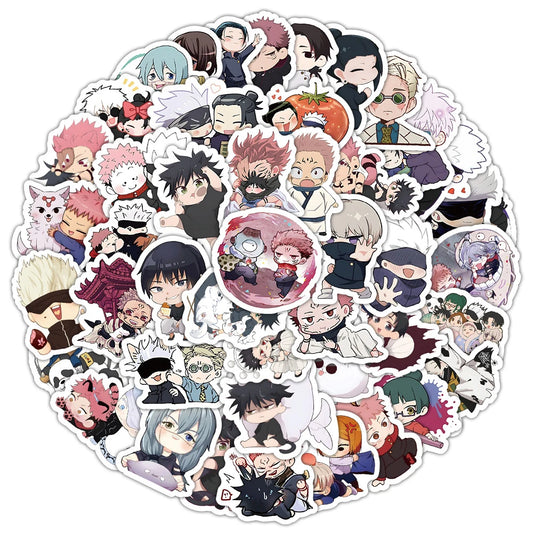 10/30/50/100pcs Funny Cartoon Jujutsu Kaisen Stickers Anime Decals DIY Car Laptop Phone Case Skateboard Waterproof Sticker Toys