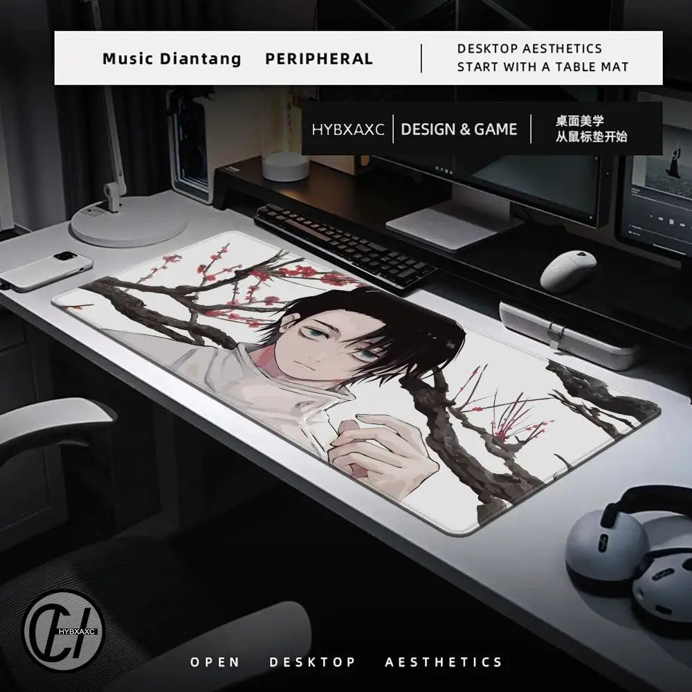 Anime Purple Mouse Pad HD XXL Yuta Okkotsu Gaming Keyboard Rug Laptop Jujutsu Kaisen Mousepad PC Gamer Cabinet Extended Desk Mat