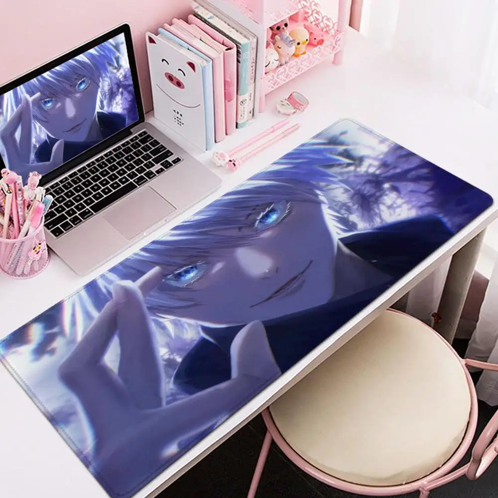 Jujutsu Kaisen Satoru Gojo Mouse Pad 90x40CM Non-slip Gaming Mousepad Gamer E-Sports Mouse Mat Mechanical Keyboard XXL Desk Mat