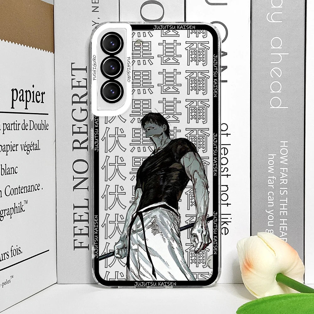 Coque souple inspirée de l'anime Jujutsu Kaisen Fushiguro Toji pour Samsung Galaxy S25, S24, S23 Ultra, S22, S21, S20 Plus, S24FE, A55, A54 5G