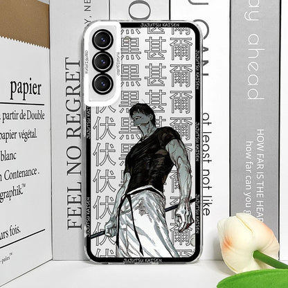 Coque souple Fushiguro Toji pour Samsung Galaxy S25, S24, S23 Ultra, S22, S21, S20 Plus, S24FE, A55, A54 5G, Anime Jujutsu Kaisen