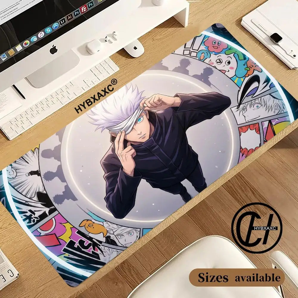 Hot-selling HD J-Jujutsu Kaisen Mouse Pad Professional Gaming Mouse Pad Waterproof Non-Skid Keyboard Mat Big Size Desk Pad